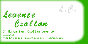 levente csollan business card